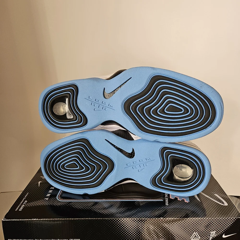 Nike‎ Air Penny 2 x Social Status White Blue Sneakers Size 9.5 BNIB DM9132-100